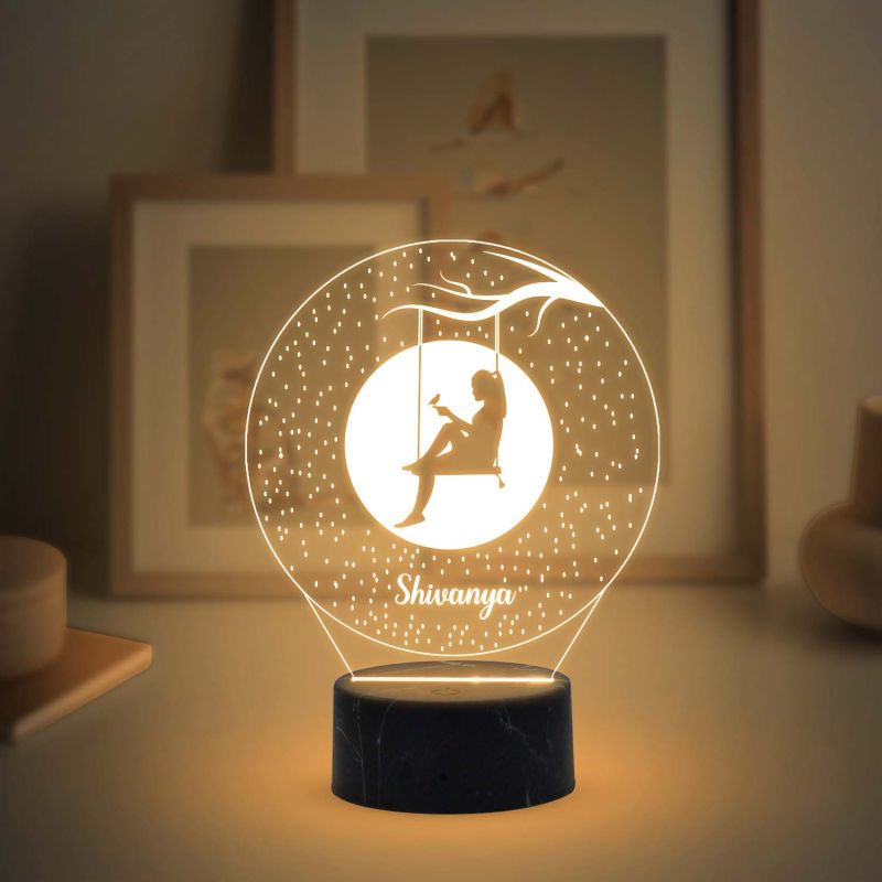 Personalized Night Light with Warm White Light Customized with Name Gift For Friend